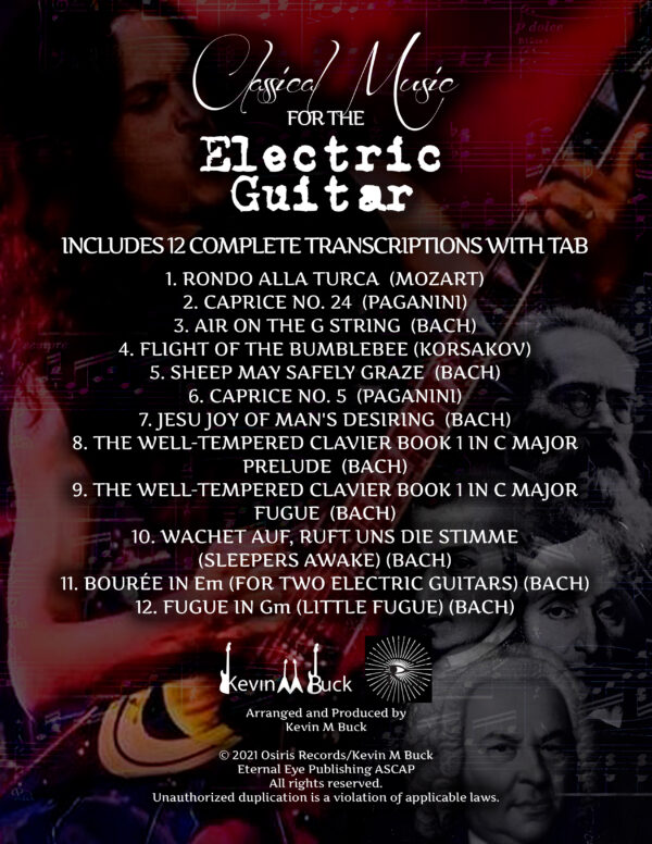 Classical Music for the Electric Guitar (Transcription Sheet Music/Tablature Book) - Image 2