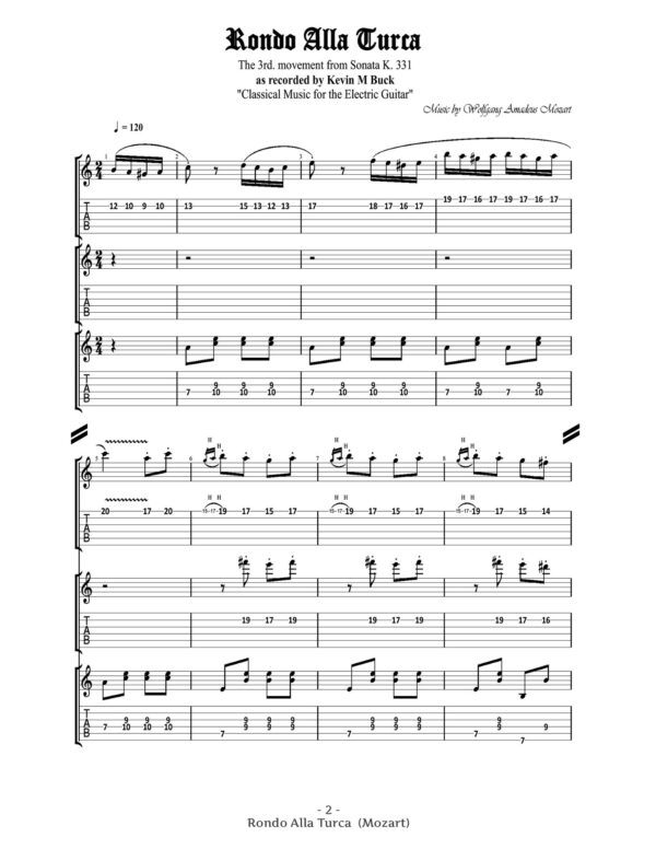 Classical Music for the Electric Guitar (Transcription Sheet Music/Tablature Book) - Image 5